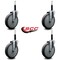 Service Caster 6'' Thermoplastic Rubber Wheel Swivel 3/4'' Expanding Stem Caster Set, 4PK SCC-EX20S614-TPRB-34-4 - alternate 2